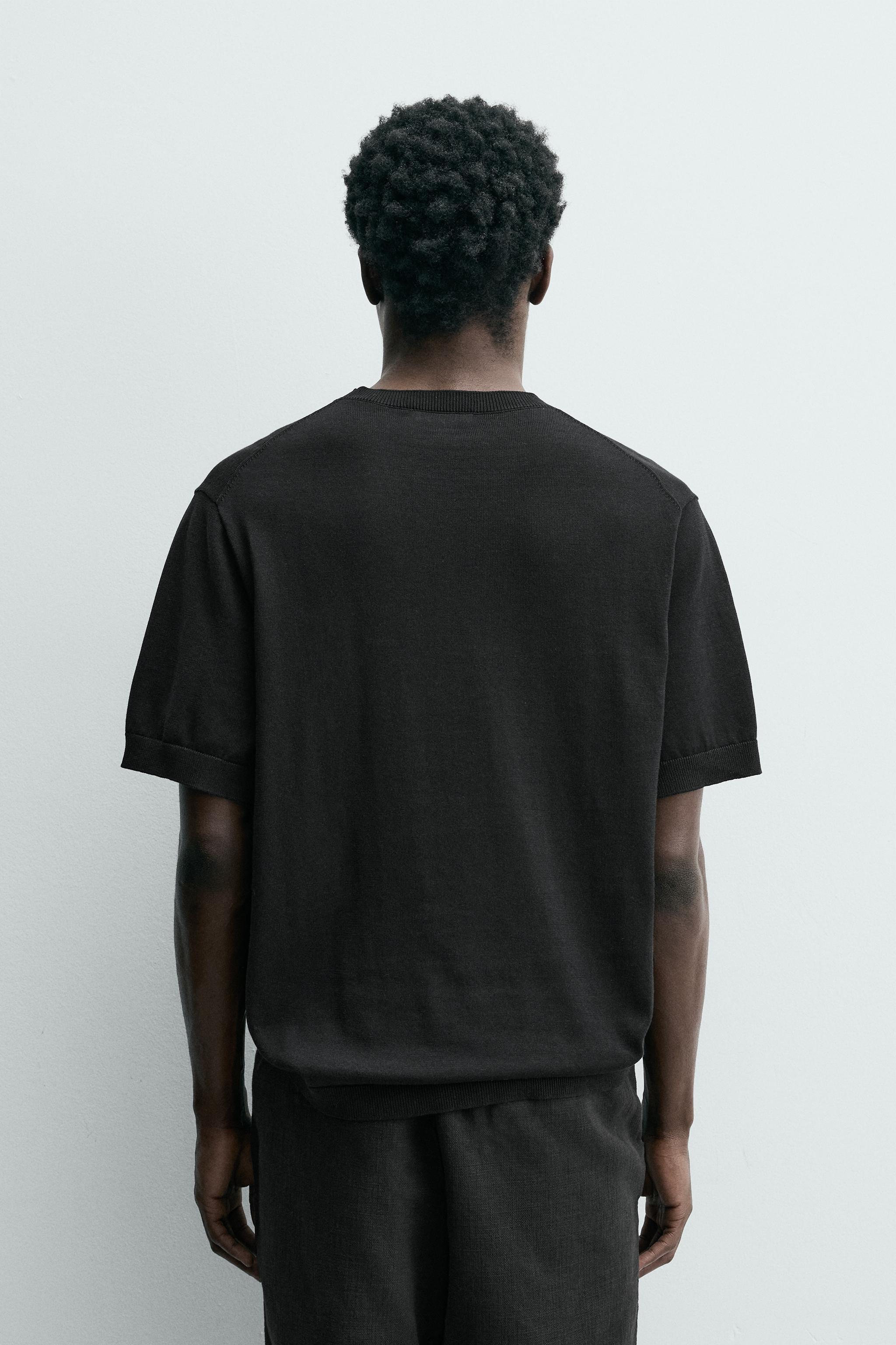LIGHTWEIGHT COTTON KNIT T-SHIRT